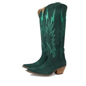 Dingo Cowgirl Boots Thunder Road Leather Western Snip Toe Green Size 7.5